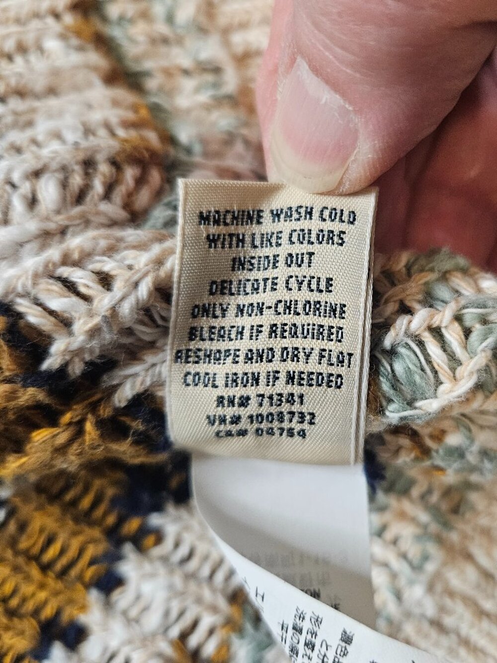 LL Bean Fair Isle open front cardigan - size Medium - Picture 4 of 10
